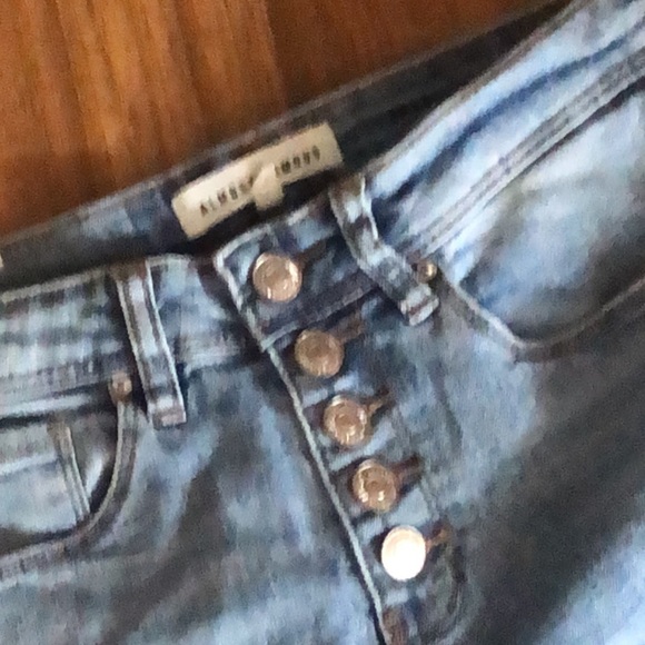 Almost Famous high waisted button fly distressed jeans - Picture 2 of 3